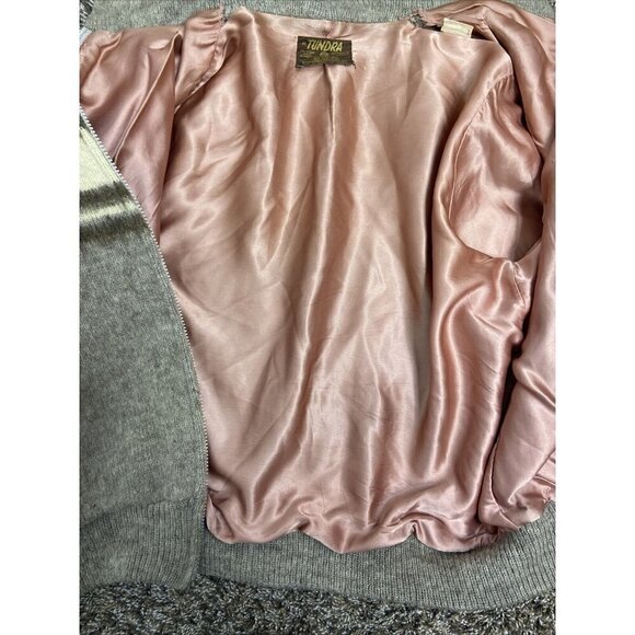 Vintage Tundra Woman S Wool Nordic Ski Jacket Sweater Lined Knit Inuit Canada - Picture 8 of 8